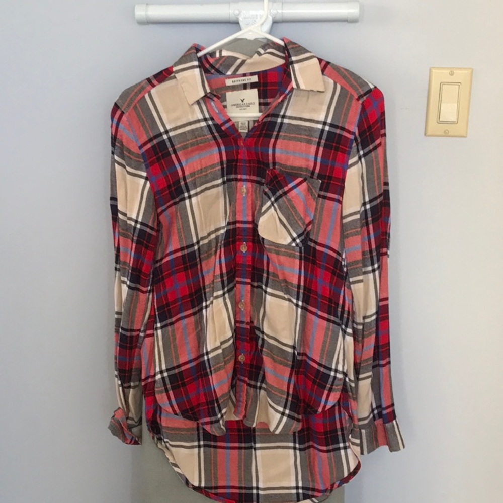 AE women's plaid flannel